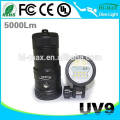 High quality 5000 Lumen Led Diving Flashlight Waterproof 100 Meters